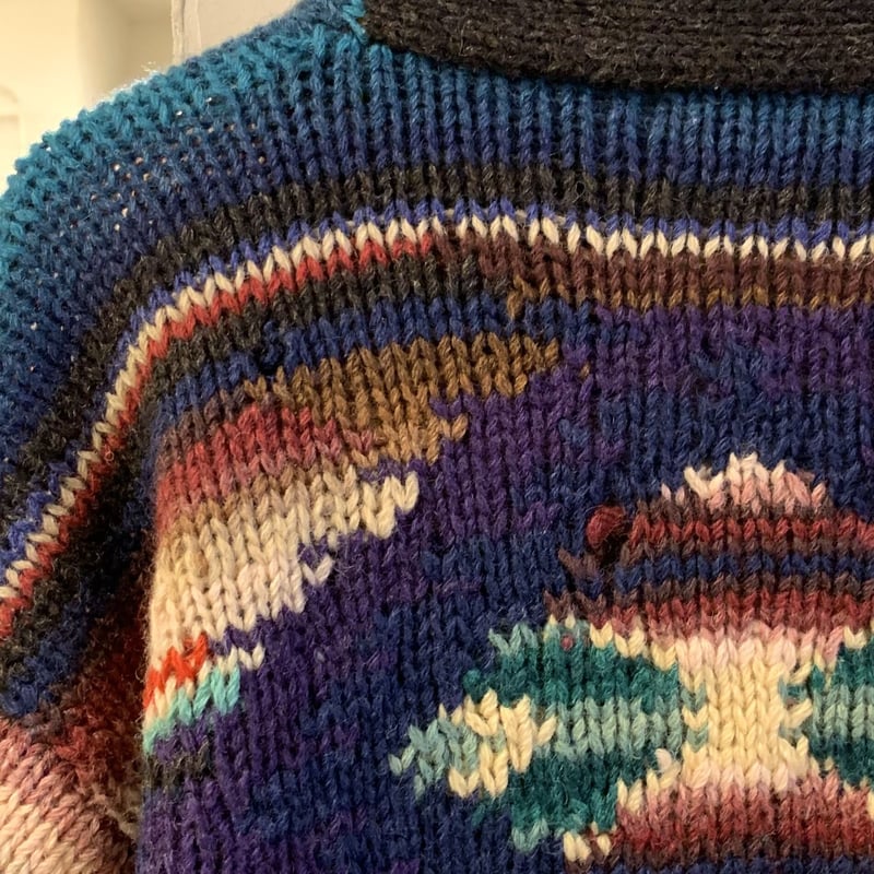 Ralph Lauren ショールカラーガウン ネイティブ柄 ガウン ラルフ