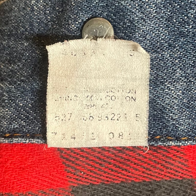 80s Levi's 71411-0816 デニムジャケット ネルライナー USA製 42 L