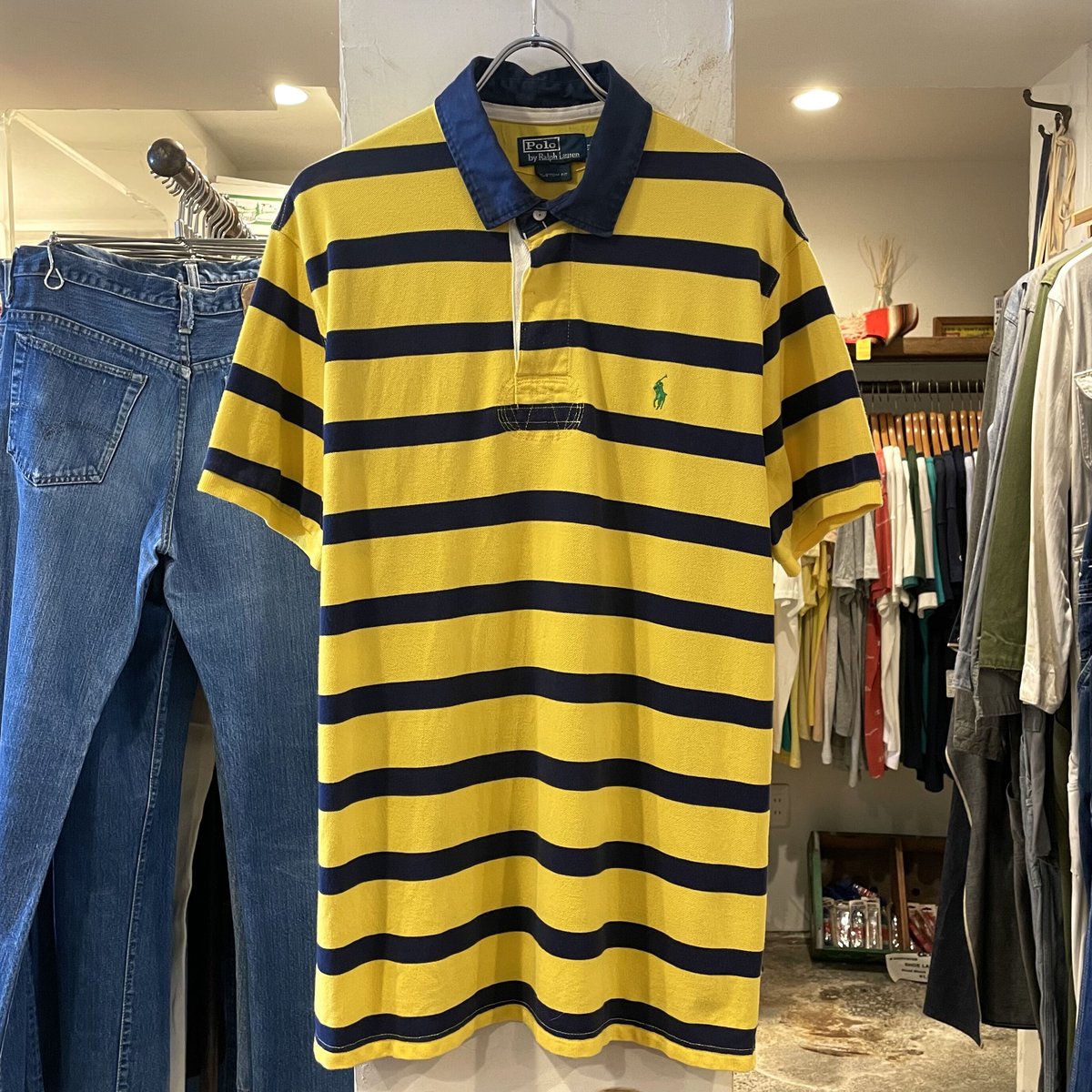 POLO by Ralph Lauren ラガーシャツ 黄×紺 ラグビーシャツ ラルフ