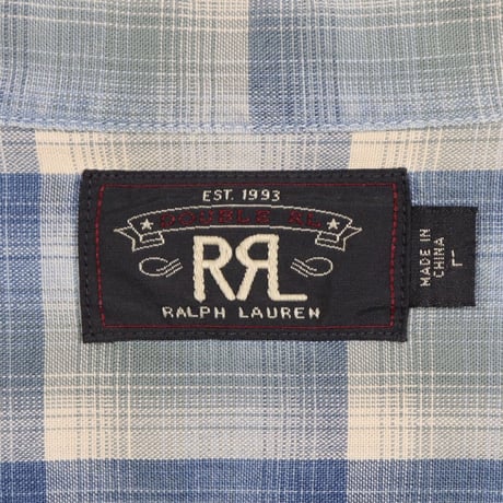 RRL RALPH LAUREN　チェック柄　ロングスリーブシャツ　ダブルアールエル　ラルフローレン　(Y0150)