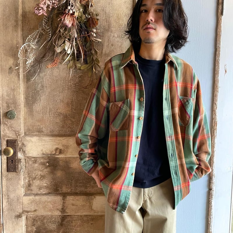 80s BIG MAC ネルシャツ USA製 コットンシャツ チェック柄 ワーク