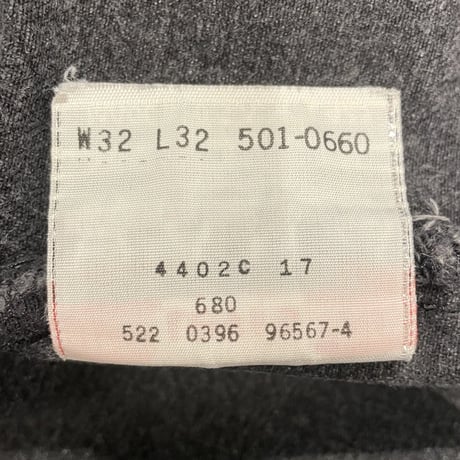 Levi’s 501　90年代　リーバイス501　後染めブラックデニム　ボタン裏680　USA製　1996年　(S1289)