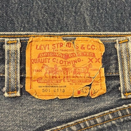 80s　Levi's 501 0115　リーバイス　40×32　デニムパンツ　USA製　ボタン裏552　BIG SIZE　(S5282)