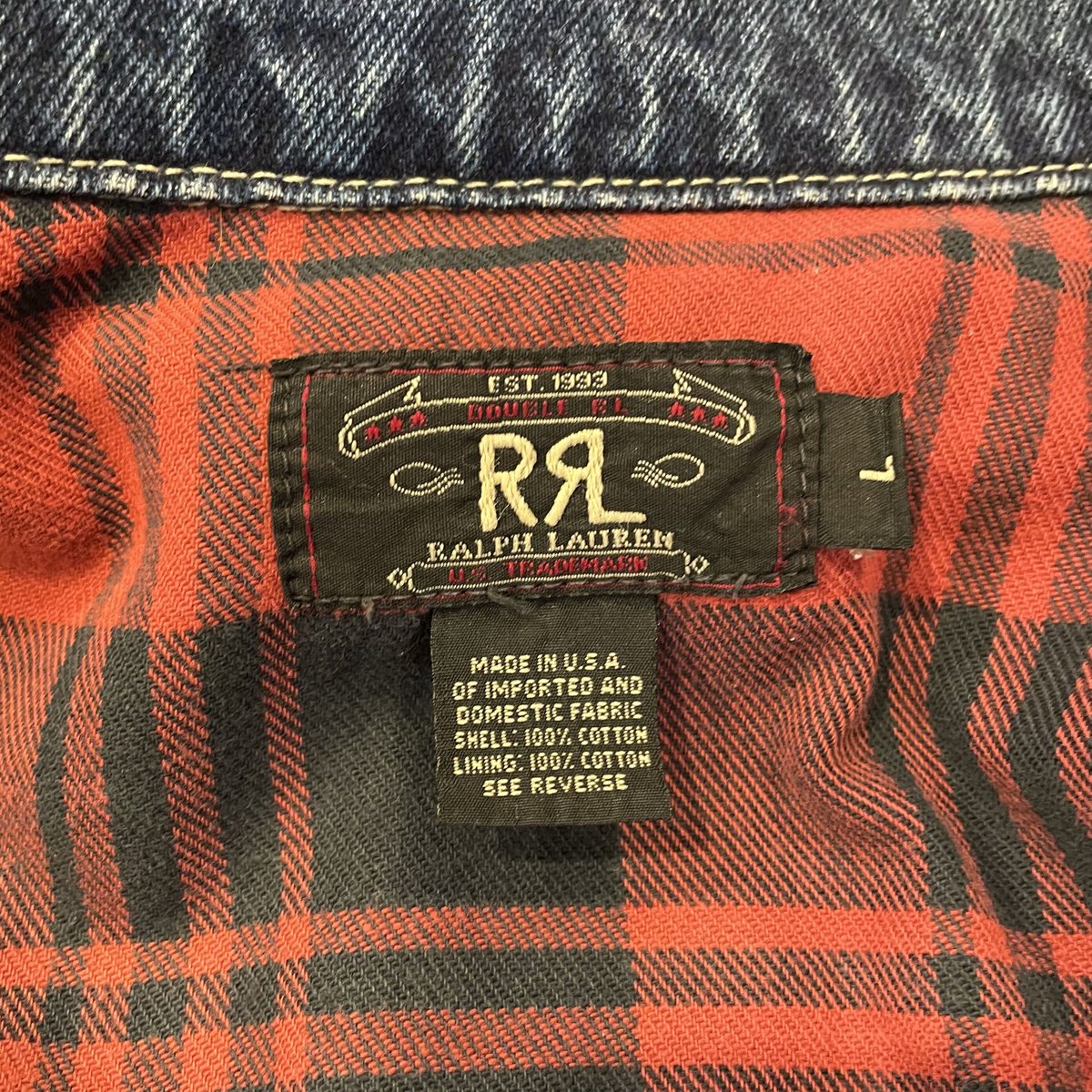 RRL RALPH LAUREN 90s USA製 三つ星タグ 初期タグ シンチバック RRL RALPH LAUREN 90s USA製 三つ星タグ 初期タグ シンチバック