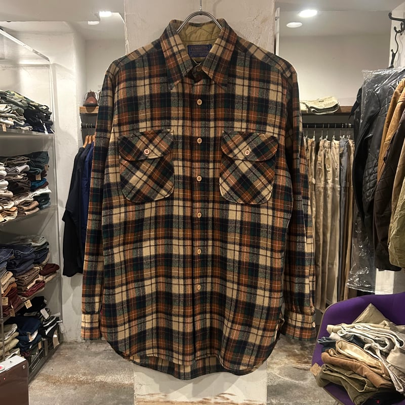 70s PENDLETON ウールチェックシャツ ペンドルトン Size M USA製 70s PENDLETON ウールチェックシャツ ペンドルトン Size M USA製