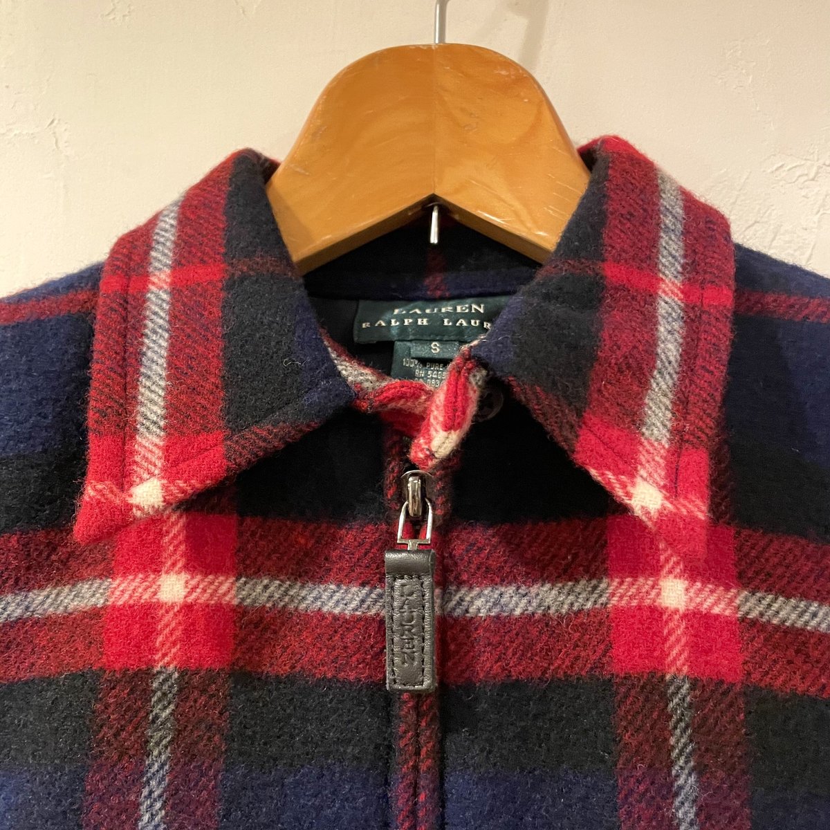 LAUREN RALPH LAUREN 90s ジップアップ チェック柄 ウール LAUREN RALPH LAUREN 90s ジップアップ チェック柄 ウール