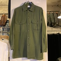 50s US MILITARY ユーティリティシャツ 月桂樹ボタン ミリタリー