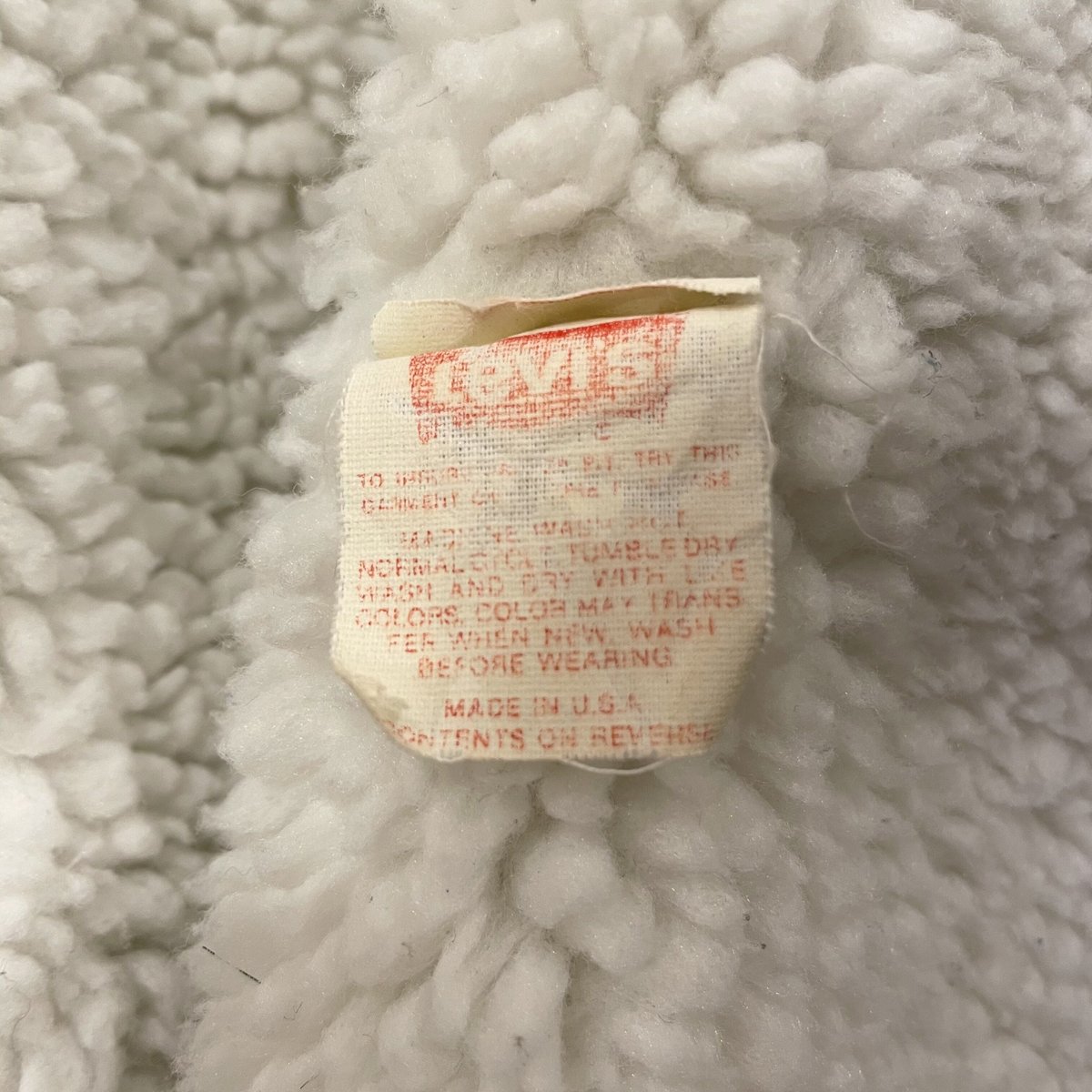 80's Levi's 70619-0218 デニムボアジャケット “ロング丈