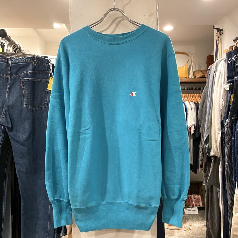 90s Champion リバースウィーブ reverse weave ターコイズブルー US...