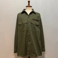 70s　USARMY　ユーティリティシャツ　Size 16½　シャツ袖　OG 507 COTTON/POLY　ミリタリーシャツ　1977年　(S5143)