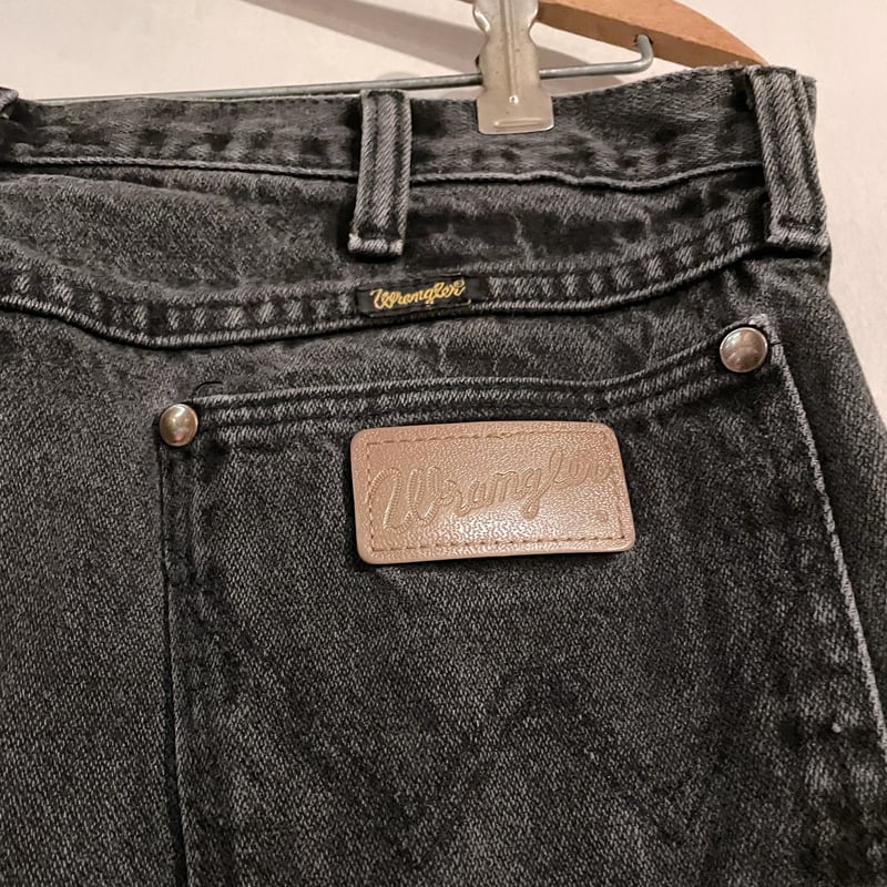 80s Wrangler 13MWZWK 後染め ブラックデニムパンツ 34×32 USA製