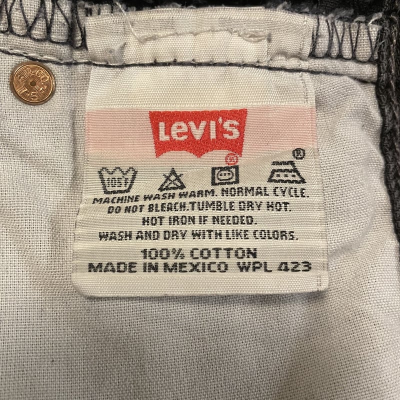00s Levi's 501 0660 後染めブラックデニムパンツ 33×33 2000年 (