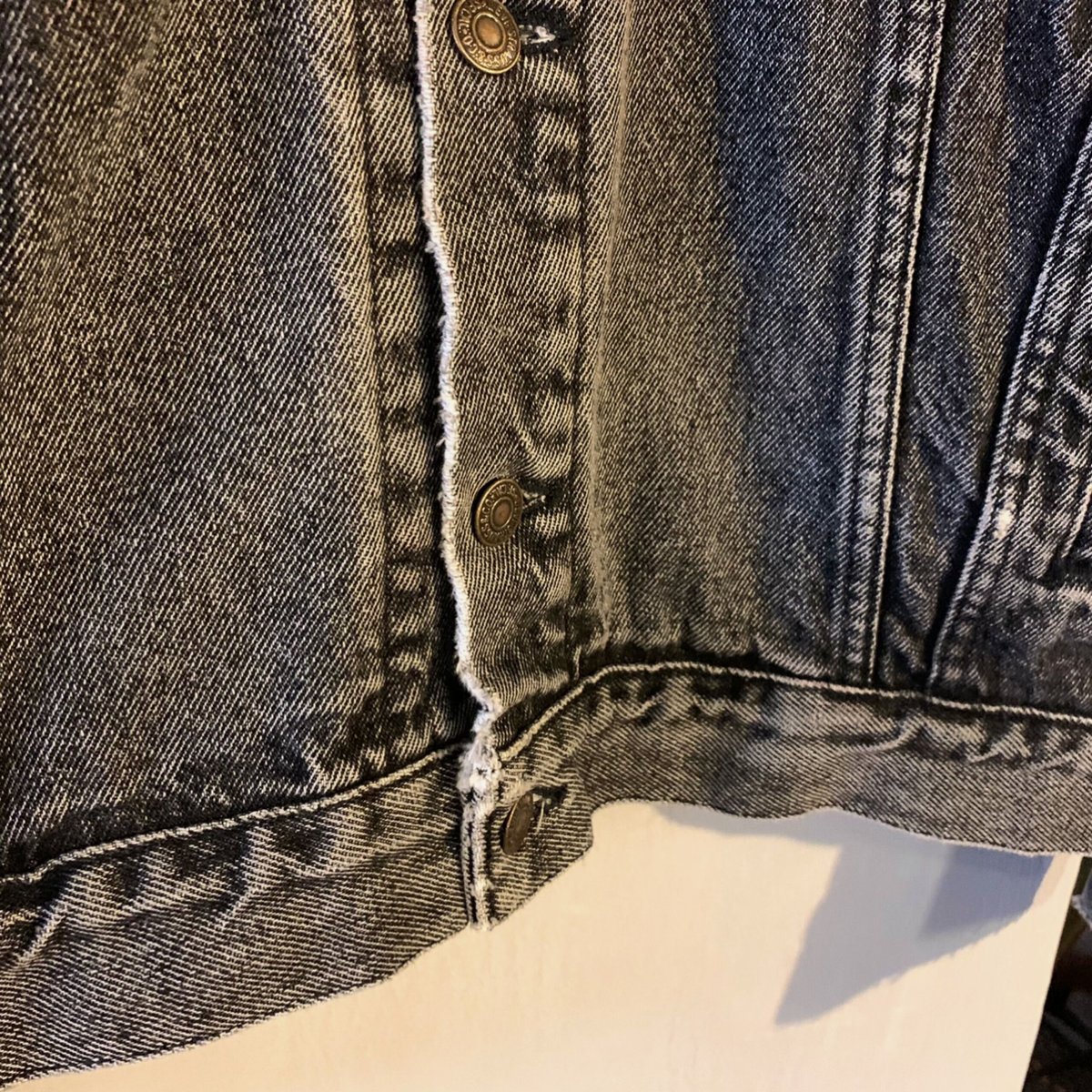 80s Levi's 70507 ブラックデニムジャケット 先染め ビッグサイズ 4つ