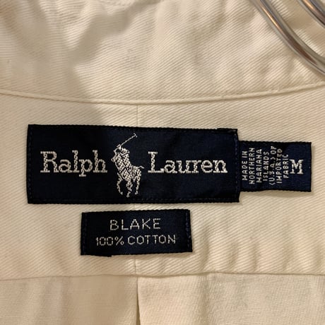 Ralph Lauren　L/S BDシャツ　ボタンダウンシャツ　白シャツ　(S1927)