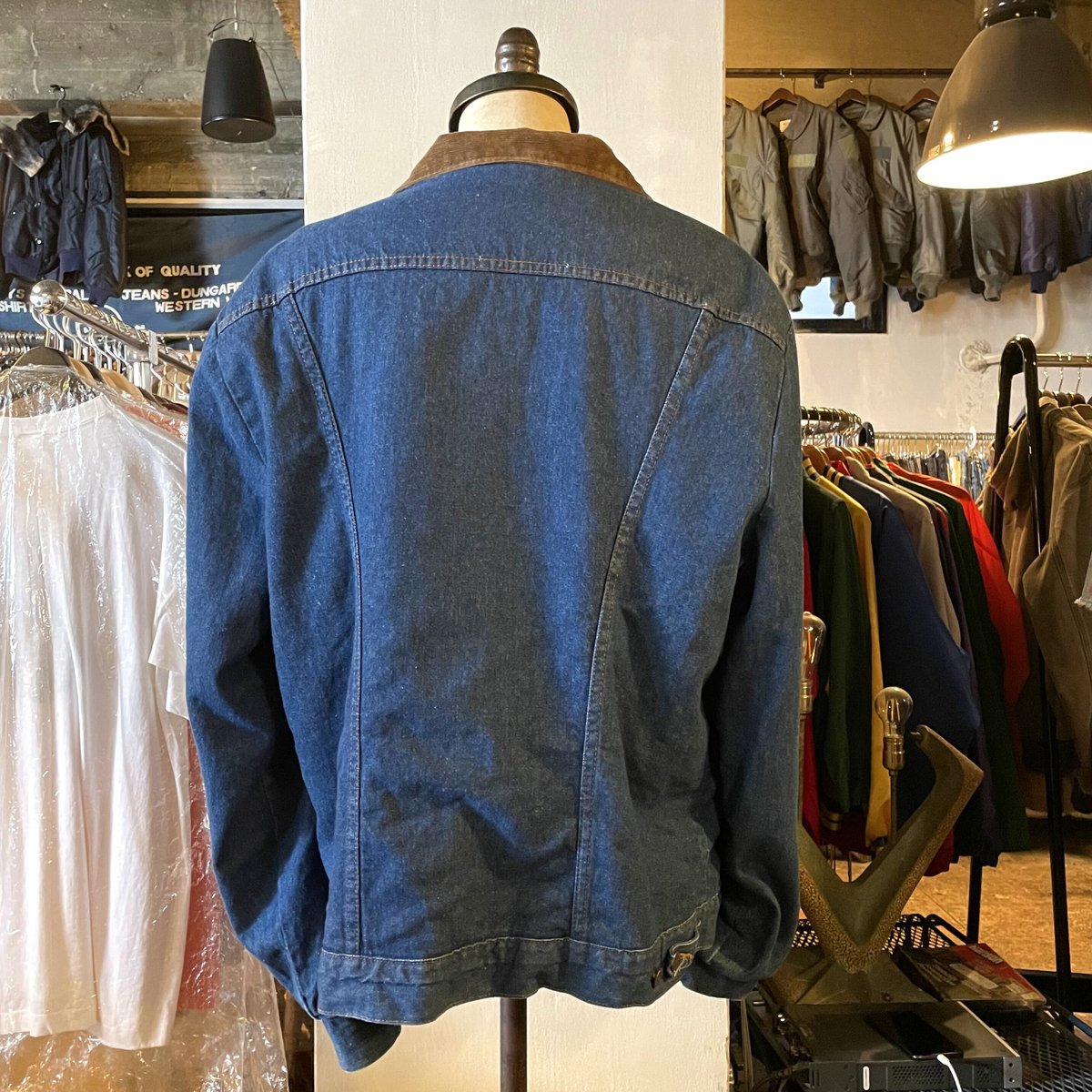 80s Wrangler デニムボアジャケット 74230NV USA製 ラングラー (S28