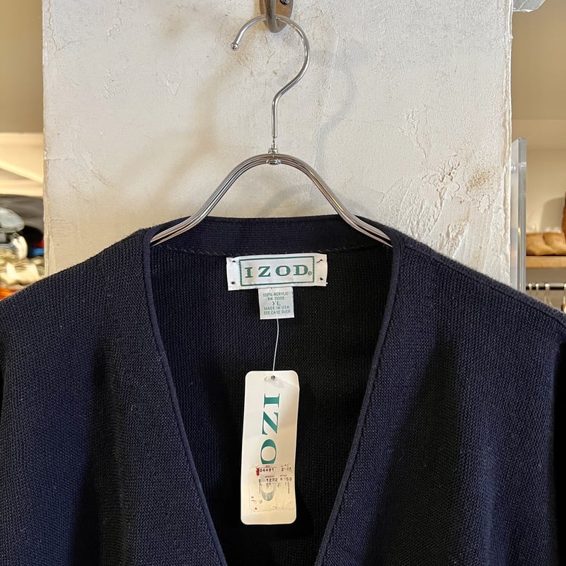 IZOD アクリルカーディガン アイゾッド USA製 ネイビー XL IZOD アクリルカーディガン アイゾッド USA製 ネイビー XL