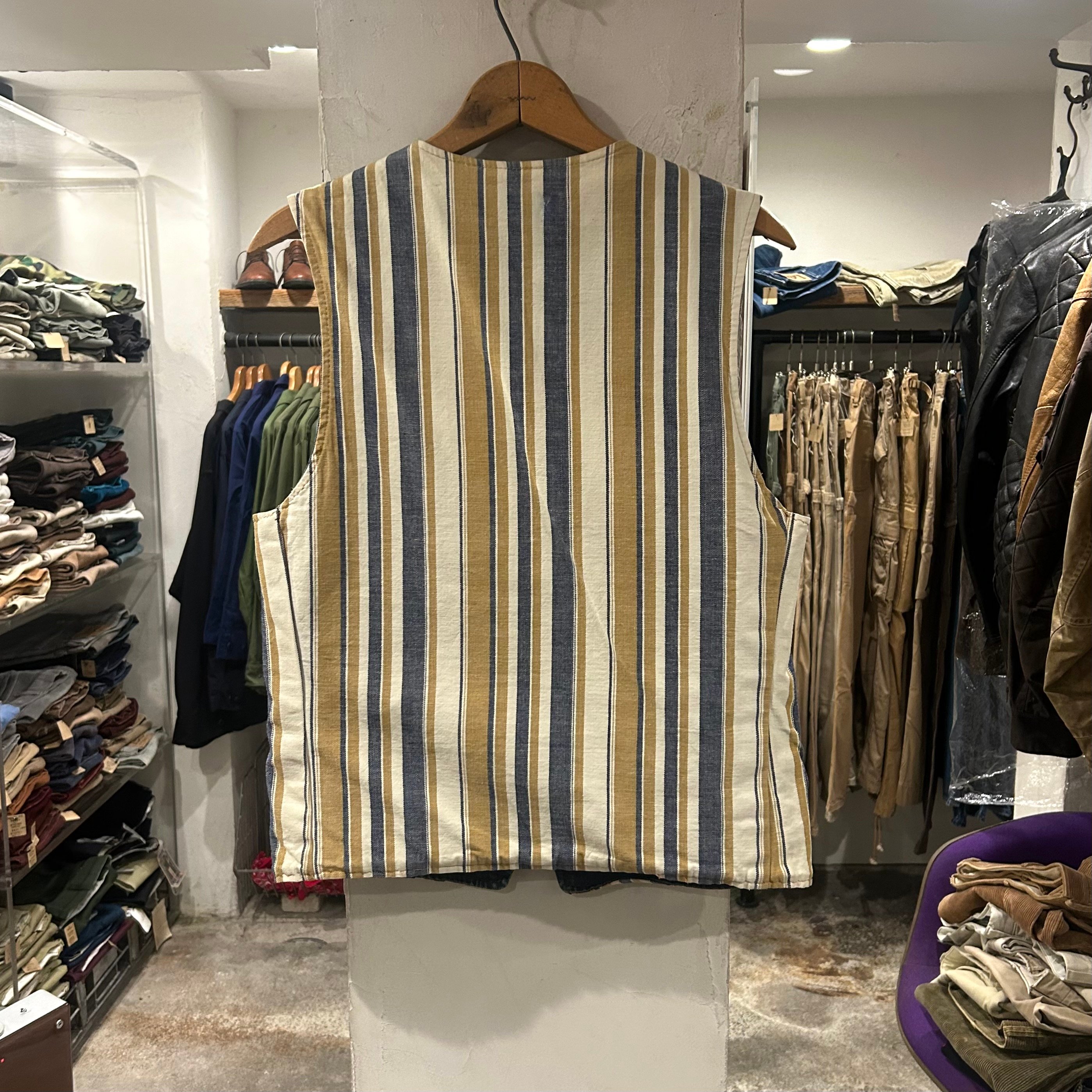 70s LEVI'S BIGE リバーシブルデニムベスト （紐付き） original