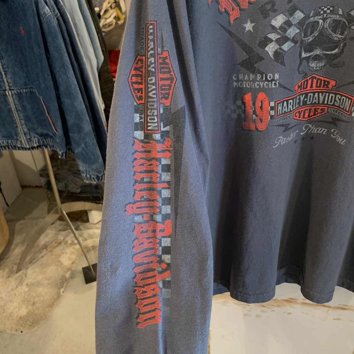 HARLEY DAVIDSON ロゴプリント ロングスリーブTシャツ ロンT HARLEY DAVIDSON ロゴプリント ロングスリーブ Tシャツ ロンT