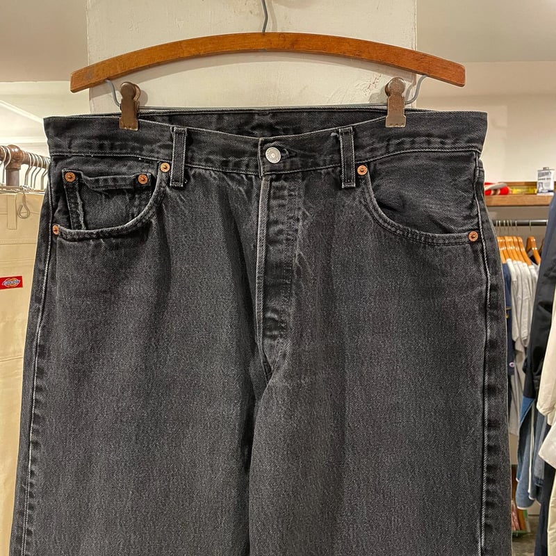 Levi's 501 リーバイス 501 後染めブラックデニムパンツ ボタン Levi's 501 リーバイス 501 後染めブラックデニムパンツ ボタン