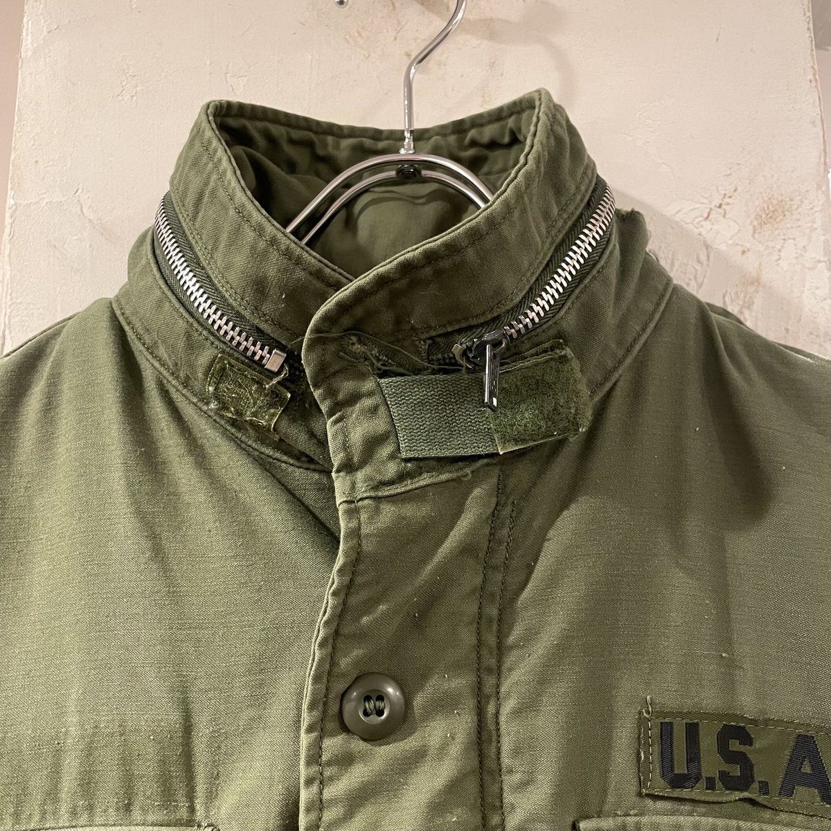 60s M-65 2nd アルミジップ フィールドジャケット L-R 古着 60s 米軍 US M-65 2nd アルミジップ ミリタリー フィールド