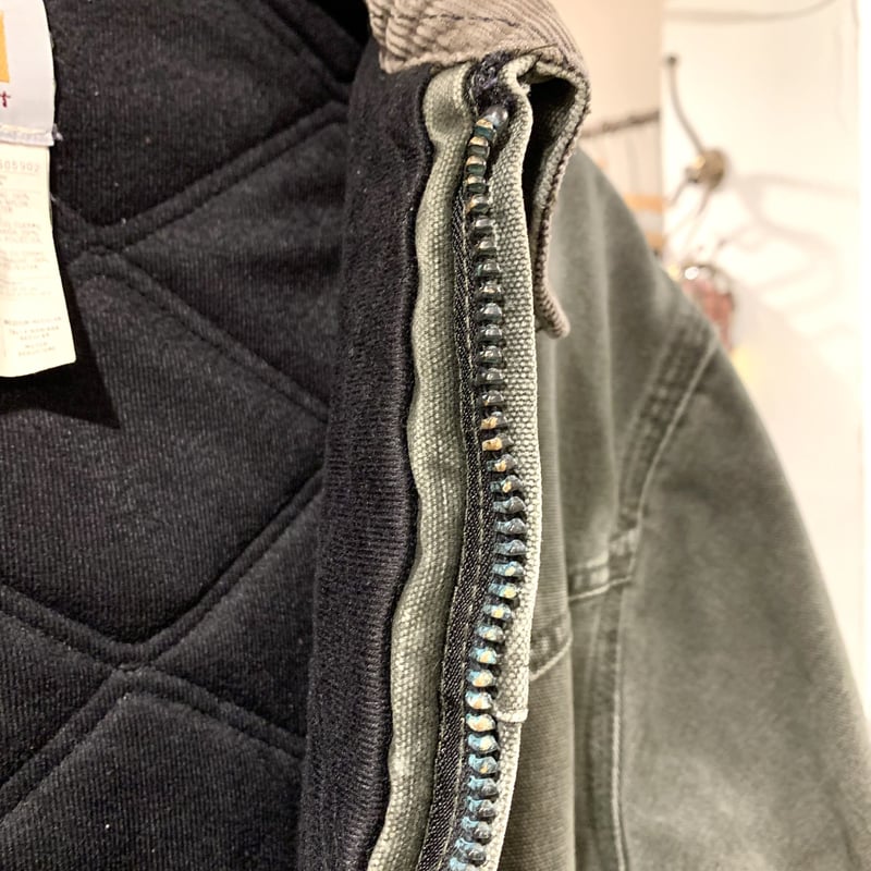 $ Carhartt グレー サンタフェジャケット Carhartt カーハート サンタフェジャケット フード付き ダック地