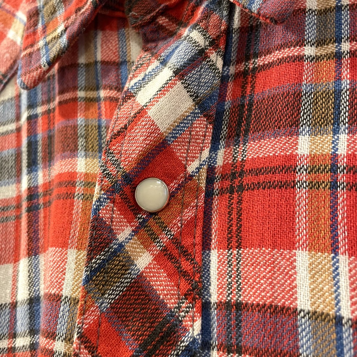 80s Wrangler L/S ウエスタンシャツ チェック柄 USA製 80年代 