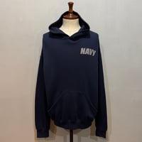 SOFFE　L/S スウェット パーカー　US NAVY　USA製　Size L　ミリタリースウェット　(S5351)
