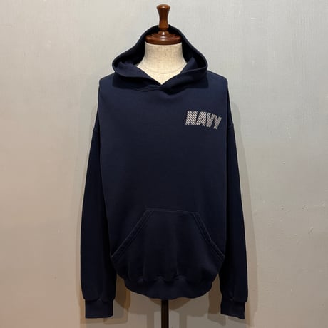 SOFFE　L/S スウェット パーカー　US NAVY　USA製　Size L　ミリタリースウェット　(S5351)