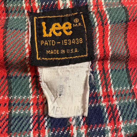 80s　Lee 　デニムジャケット　ネルライニング　USA製　Size MEDIUM　4つポケ　リー　(S5328)