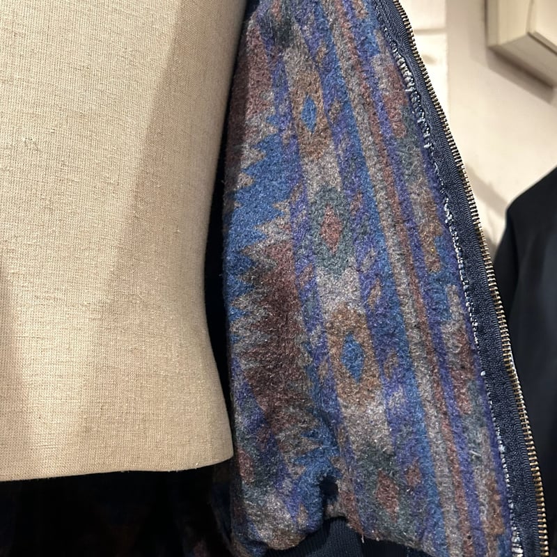 【レアモデル】80s Carhartt USA製 デニム アクティブジャケット 80s carhartt アクティブジャケット カーハート デニム地 ネイティブ柄