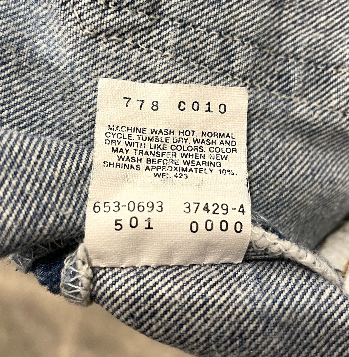 Levis 501-0000 1993年 ボタン裏653 リーバイス (S0774) | DUFF