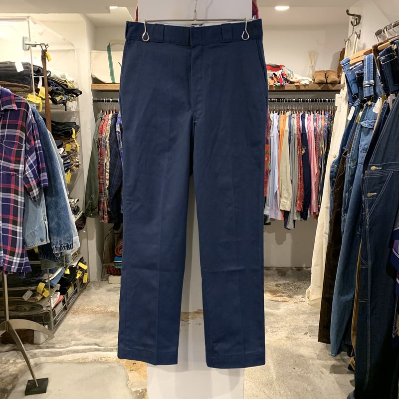 ⚡*︎様 usa製　80sディッキーズ ネイビー ワークパンツ 90s Dickies ディッキーズ ワークパンツ 31×30 ネイビー USA製