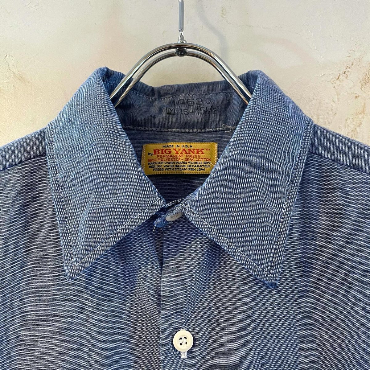 BIG YANK 70年代 chambrayshirt シャンブレーシャツ USA製 70s BIG YANK 70年代 chambrayshirt シャンブレーシャツ USA製 70s