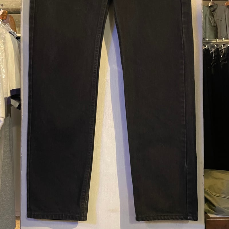 90s Levi's 505 ブラックデニム パンツ 32×32 USA製 オレンジ 90s Levi's 505 ブラックデニム パンツ 32×32 USA製 オレンジ