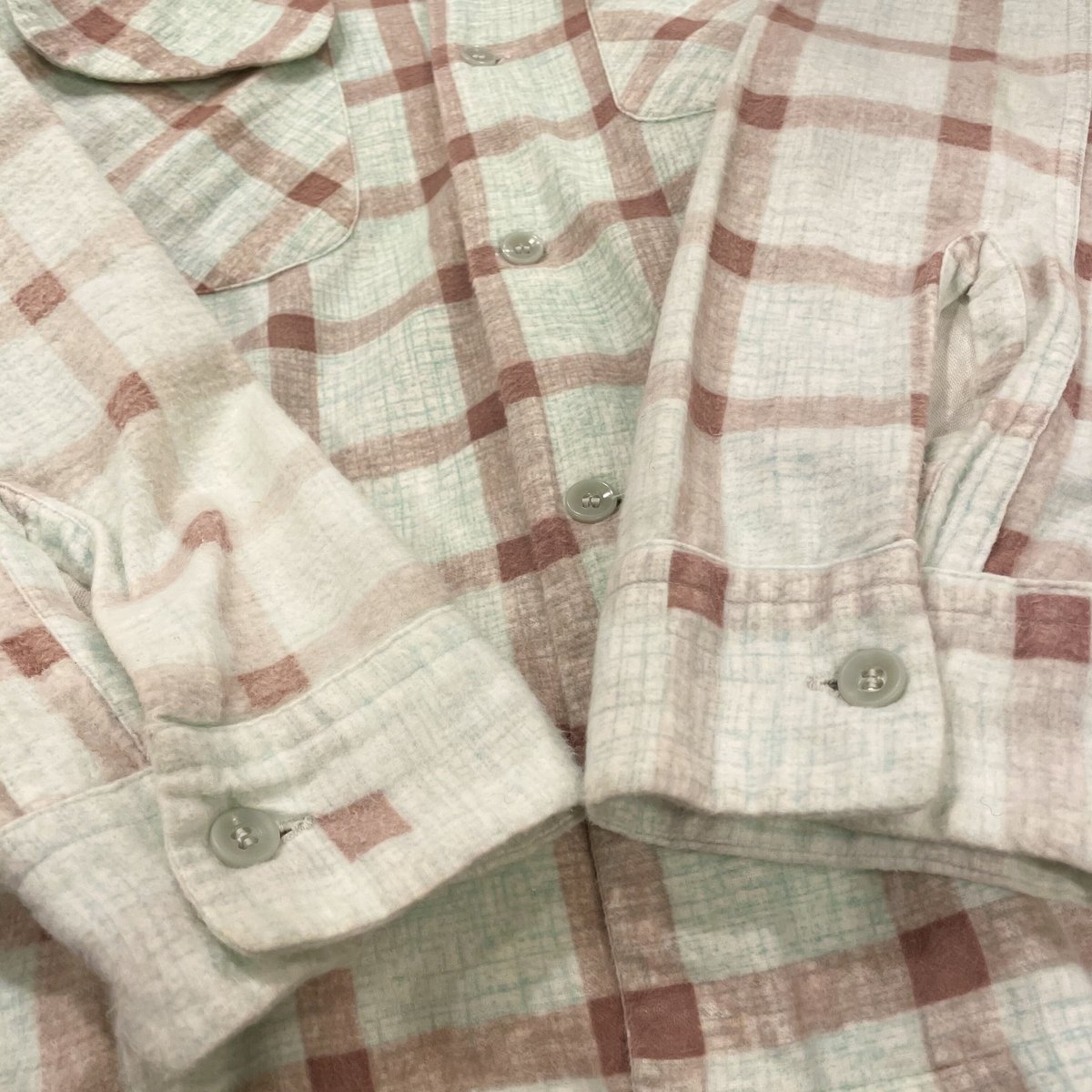 CAMPUS 50s USA製 プリントネル チェック柄 ボックスシルエット CAMPUS 50s USA製 プリントネル チェック柄 ボックスシルエット
