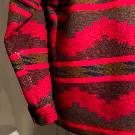 PENDLETON　NATIVE JACKET　Size L　ネイティブ ジャケット　ペンドルトン　赤　(S4919)