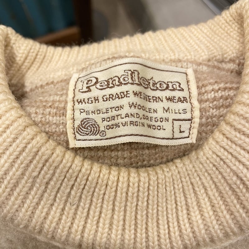 PENDLETON 70s チーフジョセフ柄 ウールニット ペンドルトン (S0497) |