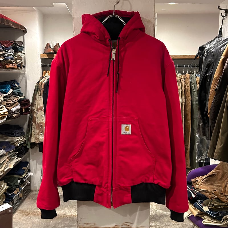 90s carhartt ダック地 アクティブジャケット カーハート レッド 90s carhartt ダック地 アクティブジャケット カーハート レッド