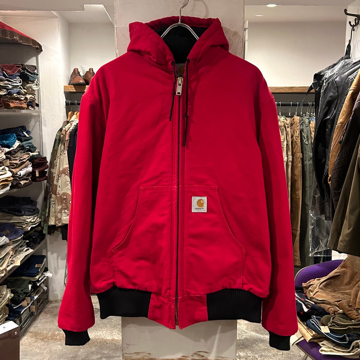 90s carhartt ダック地 アクティブジャケット カーハート レッド 90s carhartt ダック地 アクティブジャケット カーハート レッド