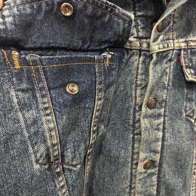 90s USA製 Levi's リーバイス 70617 デニムジャケット 527 90s Levi's 70617 4891 デニムジャケット ネイティブ柄ブランケット USA