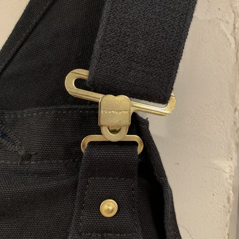 Carhartt ダック地 オーバーオール ダブルニー 黒 カーハート (S2299