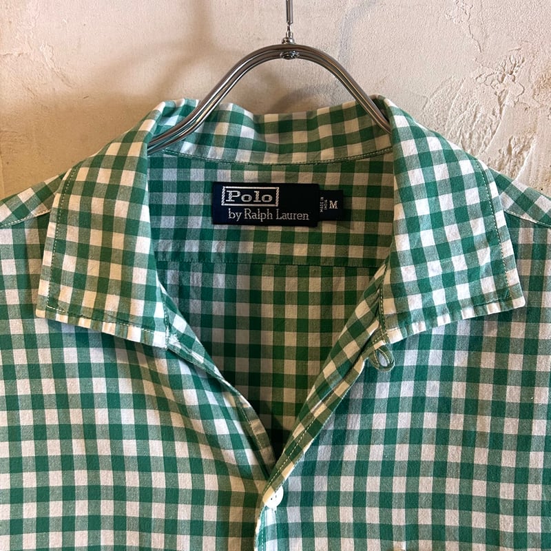 POLO RALPH LAUREN ギンガムチェック イタリアンカラーシャツ Polo by Ralph Lauren S/Sイタリアンカラーシャツ ラルフ