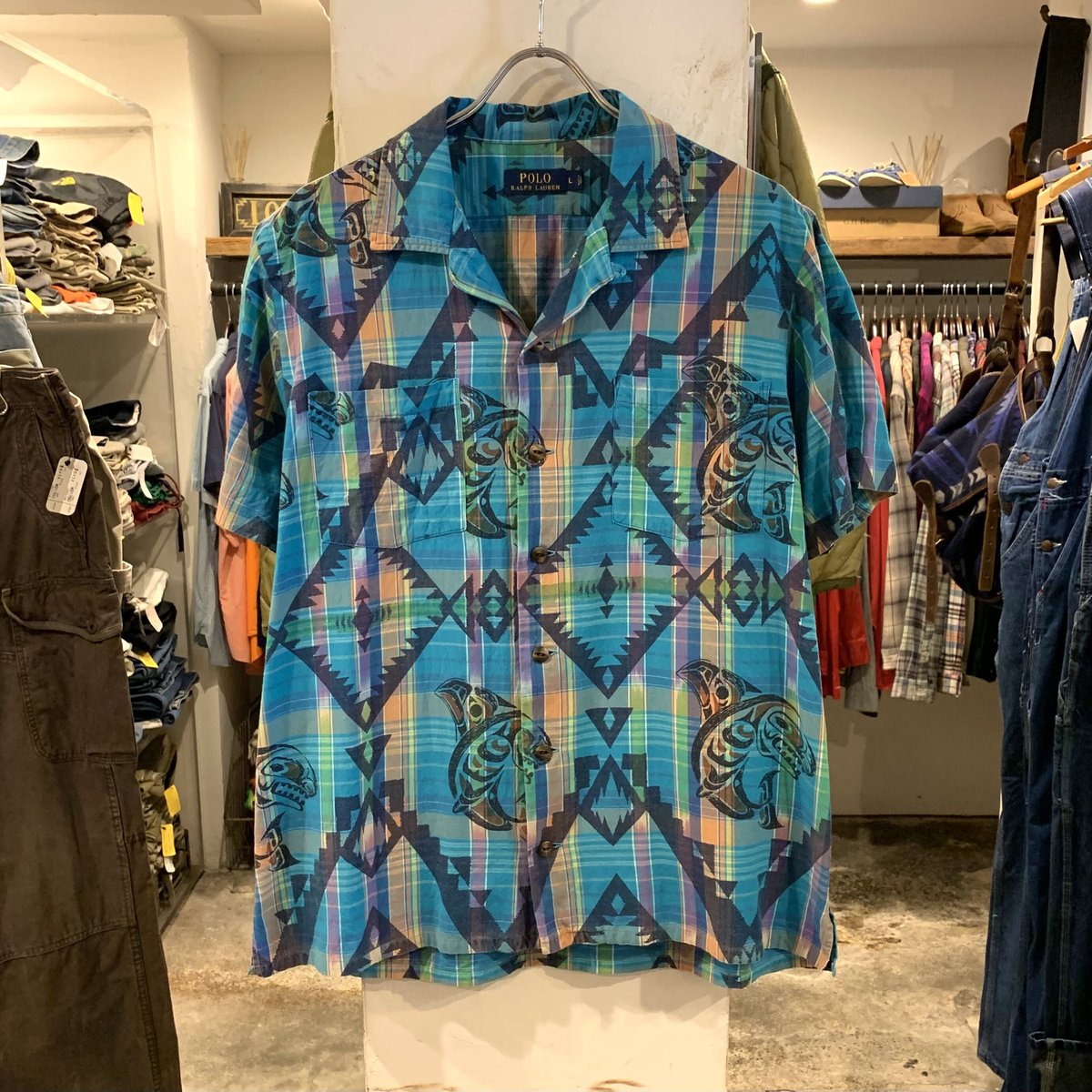 POLO RALPH LAUREN S/S アロハシャツ ラルフローレン オープンカラー