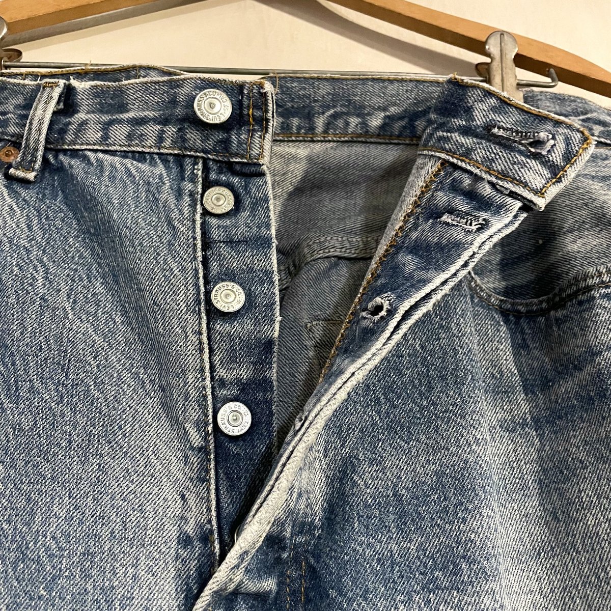 80s Levi's 501 リーバイス デニムパンツ 内股シングル 裾