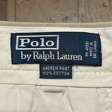 POLO by Ralph Lauren　チノパン　ポロチノ　ラルフローレン　タック入り　ベージュ　ANDREWPANT　(S3550)