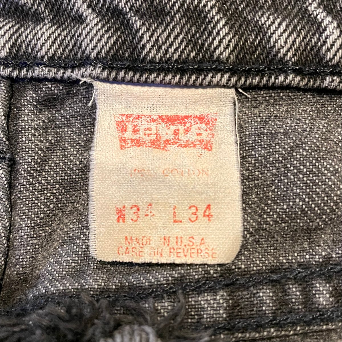 90s Levi's 505 ブラックデニム パンツ 34×34 USA製 リーバイス 199