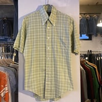 70s　TOWNCRAFT　S/S ボタンダウンシャツ　チェック柄　USA製　JC Penny　(S3690)