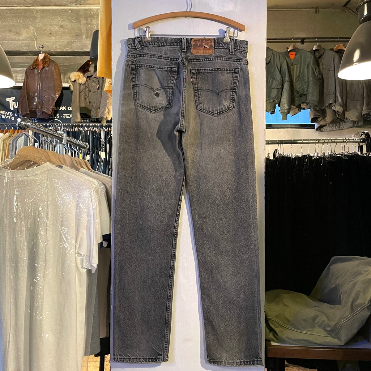 90s Levi's 505 ブラックデニム パンツ 34×34 USA製 リーバイス