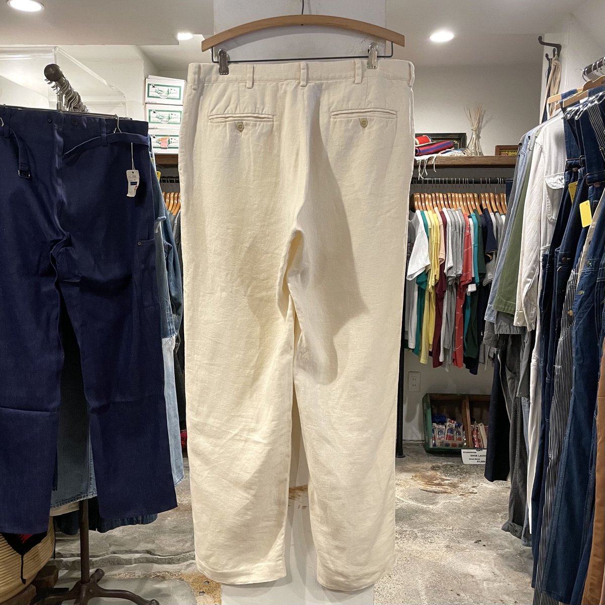 POLO by Ralph Lauren リネン ワイドパンツ 生成り linen POLO by Ralph Lauren リネン ワイドパンツ 生成り linen