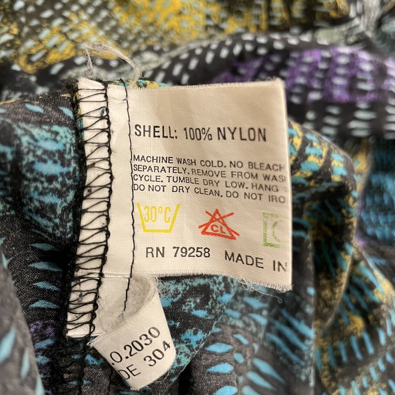 OP ハーフジップ プルオーバー 総柄 ナイロンジャケット 80s